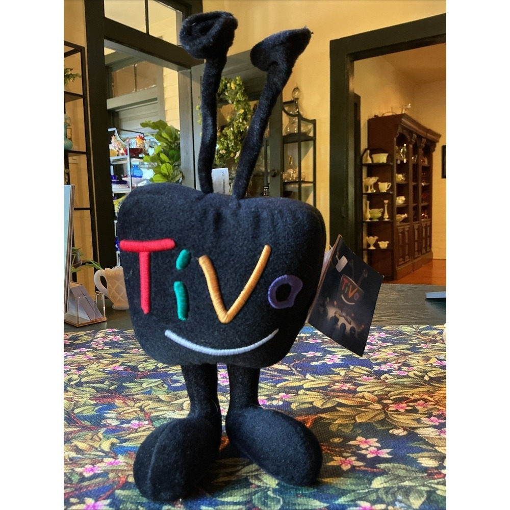Vintage TiVo Plush Mascot 8" Self Standing Advertising Promo Toy w/  Orig. Tag